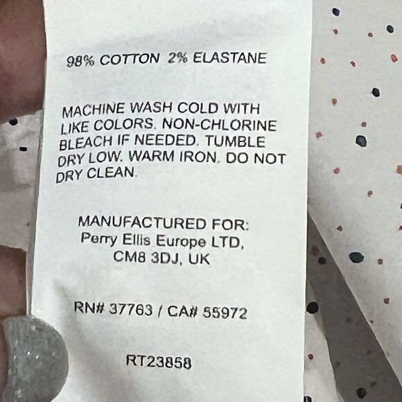 PERRY ELLIS Stretch Polo Tex Floral print Men's Button Front Shirt Size XL - Picture 8 of 11